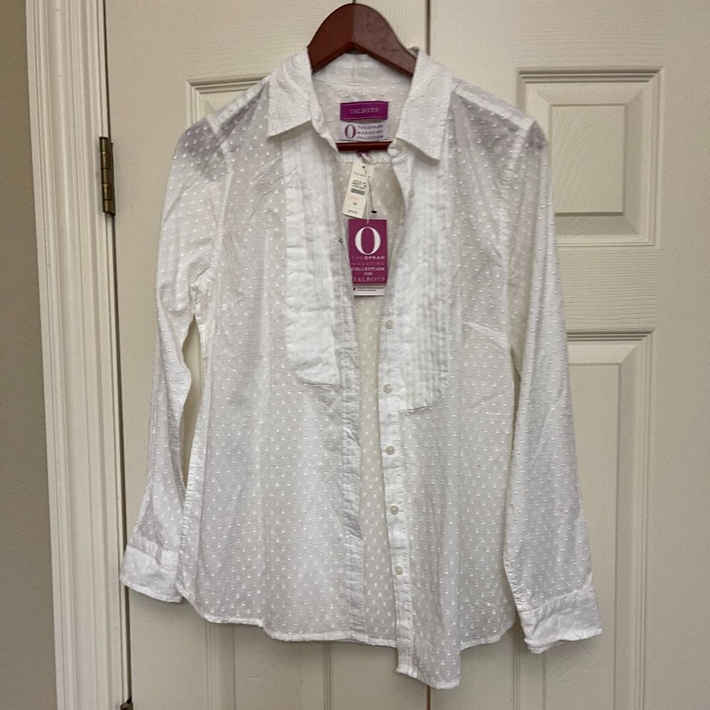 Talbots Button Up Long Sleeve White Shirt